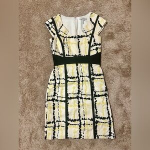 Max and Cleo Elegant Yellow and Black Women's Dress